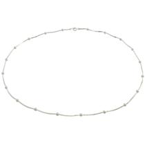 Colar prata 925 elo snake com detalhes de esferas lisas Colar prata 925 elo snake com detalhes de esferas lisas