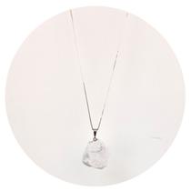 Colar Prata 925 Howlita Bruta - Natural Legítima P. Vecchio Colar Prata 925 Howlita Bruta - Natural Legítima P. Vecchio