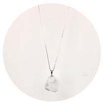 Colar Prata 925 Howlita Bruta - Natural Legítima P. Vecchio Colar Prata 925 Howlita Bruta - Natural Legítima P. Vecchio