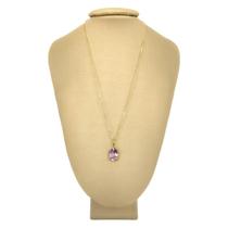 Colar Prata 925 + Ouro Ametista Clássica Sofisticada Natural Colar Prata 925 + Ouro Ametista Clássica Sofisticada Natural