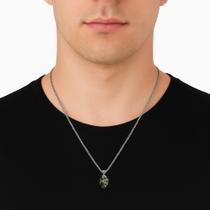 Colar Prata 925 Pirita Bruta Verdadeira Natural Masculino