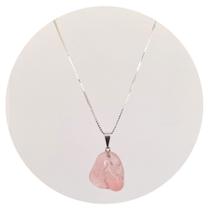 Colar Prata 925 Quartzo Rosa - Natural e Legítimo P. Vecchio Colar Prata 925 Quartzo Rosa - Natural e Legítimo P. Vecchio