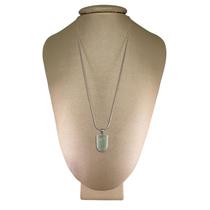 Colar Prata 925 Rabo De Rato Água-Marinha Medalha P. Vecchio