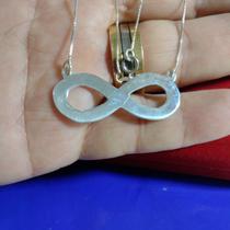 Colar Prata 950 do Infinito tamanho colar 45 cm 1 mm e infinito 39mm x 15 mm Peso total 4,50 Gramas