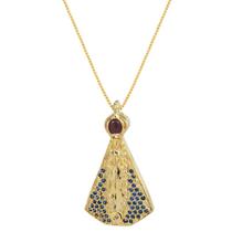 Colar Prata c/ Ouro 18K Neo Crystal NSra Aparecida Colar Prata c/ Ouro 18K Neo Crystal NSra Aparecida