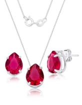 Colar prata gota zirconia azul Colar prata gota zirconia azul