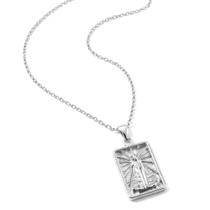 Colar Prata Nossa Senhora Exclusiva Presente Zircônia Elegante Unissex Corrente