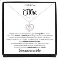 Colar Presente De Formatura Para Filha Com Cartão Homenagem