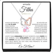 Colar Presente Para Filha Afetivo Kit Com Mensagem E Caixa