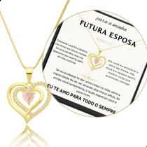 Colar Presente Para Futura Esposa Banhado Ouro 18k Mensagem Colar Presente Para Futura Esposa Banhado Ouro 18k Mensagem