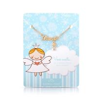 Colar Presente Para Madrinha Dinda Convite Menino