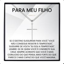 Colar Presente Para Meu Filho Com Mensagem E Caixa