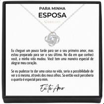 Colar Presente Para Minha Esposa Com Mensagem e Caixa Colar Presente Para Minha Esposa Com Mensagem e Caixa
