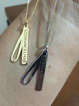 Colar Profissão Design Sobrancelhas Folheado Em Ródio Branco