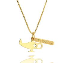 Colar Profissão Enfermagem Banho Ouro 18K