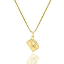 Colar Profissão Maquina Fotográfica Banhado A Ouro