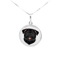 Colar Pug Coleção Estimação em Prata 925 Preto Colar Pug Coleção Estimação em Prata 925 Preto