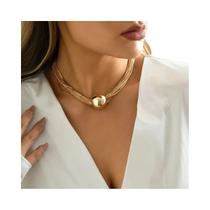 Colar Punk Chunky Com Corrente Grande E Pingente De Bola, Joias Grunge Para Homens