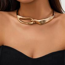 Colar Punk Feminino De Metal Pesado Com Corrente Grossa, Colar Irregular, Choker De Joias Y2K
