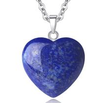 Colar QINJIEJIE Lapis Lazuli Heart Crystal 2x2x1 cm Colar QINJIEJIE Lapis Lazuli Heart Crystal 2x2x1 cm