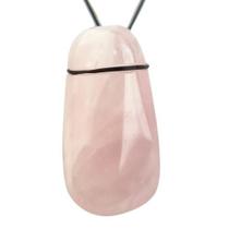 Colar Quartzo Rolado Rosa Difusor Aromaterapia Ranhurado Colar Quartzo Rolado Rosa Difusor Aromaterapia Ranhurado