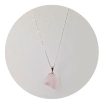 Colar Quartzo Rosa Bruto Natural E Legítima - Ponte Vecchio