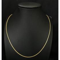 Colar Rabo de Rato Dourado Delicada 18 K Colar Rabo de Rato Dourado Delicada 18 K