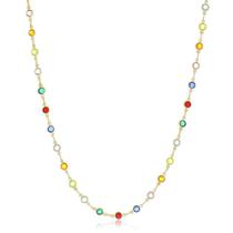 Colar Redondo Color Banhado A Ouro 18K Colar Redondo Color Banhado A Ouro 18K