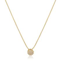 Colar Redondo Pedras Zirconias Semi Joia Banhado Ouro 18k