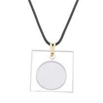 Colar Refletor de Energias 22mm Fio Fino Sunshine Cristais