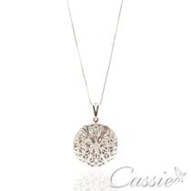 Colar Relicário Redondo Banhado a Ródio - Semijoia Hipoalergênica Colar Relicário Redondo Banhado a Ródio - Semijoia Hipoalergênica