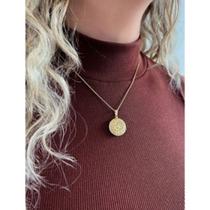 Colar Relicário Vasado Redondo Porta Foto Folheado a Prata 925 e Ouro18k Colar Relicário Vasado Redondo Porta Foto Folheado a Prata 925 e Ouro18k