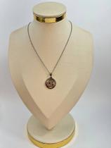 Colar Religioso de São Jorge 45Cm Aço Inox - 1 Unidade