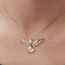 Colar Religioso Espirito Santo Folheado A Ouro Colar Religioso Espirito Santo Folheado A Ouro