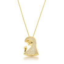 Colar Religioso Maria Banhado a Ouro 18k