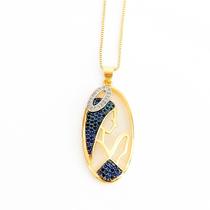 Colar Religioso Maria Banhado a Ouro 18k