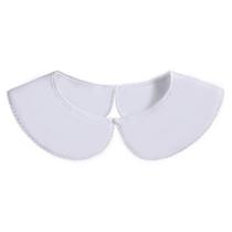 Colar removível de algodão branco para mulheres estilo Peter Pan Colar removível de algodão branco para mulheres estilo Peter Pan