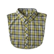 Colar removível, gola falsa, design xadrez para mulheres e meninas