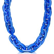 Colar Remuuly Chunky Blue Plastic Chain 80 cm