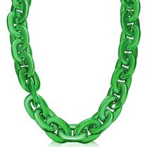 Colar Remuuly Halloween, corrente de plástico, 80 cm, verde