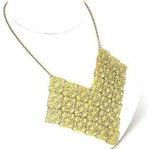 Colar Renda Estrelas Flocos De Neve Banho Ouro 18k 1640