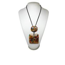 Colar Resina Quadrado Gelatina Colorido