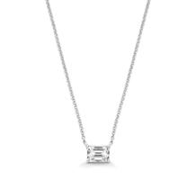 Colar retangular moissanite 6x8mm 2ct joia deprata luxo möverich