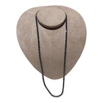 Colar Riviera Aço Zirconias Pretas Cravejadas Longo 60cm Colar Riviera Aço Zirconias Pretas Cravejadas Longo 60cm