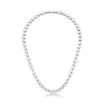 COLAR RIVIERA COM CRAVAÇÃO INGLESA BANHADA A RÓDIO BRANCO - 40cm