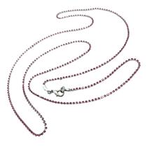 Colar Riviera Cristal Strass Longo 1m Banho Ouro Ou Ródio 4792