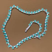 Colar Riviera De Prata Luxo Turmalina Colar Riviera De Prata Luxo Turmalina