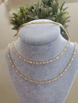 Colar Riviera em Semijoias Banhada a ouro 18k Cod.50805 Colar Riviera em Semijoias Banhada a ouro 18k Cod.50805