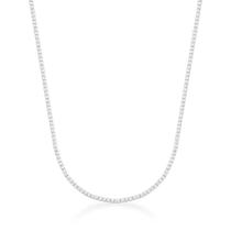Colar riviera fina com zircônias cristais banhado a ródio branco - 50 cm Colar riviera fina com zircônias cristais banhado a ródio branco - 50 cm