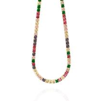 Colar riviera fino banhado a ouro 18k